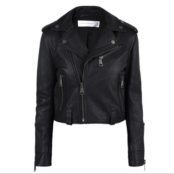Victoria Beckham Jackets & Blazers - Victoria Beckham Leather Biker Jacket